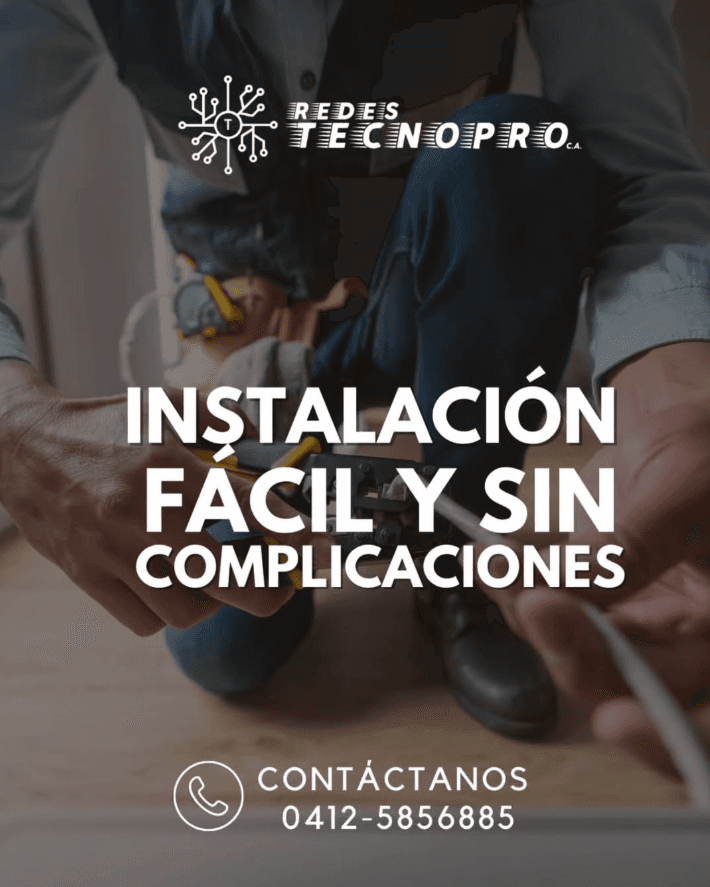 Instalacion de fibra optica de Redes Tecno Pro