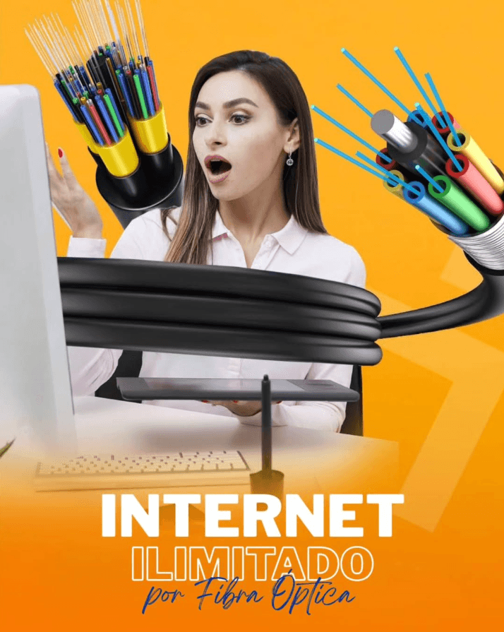 Campana de internet ilimitado por fibra optica